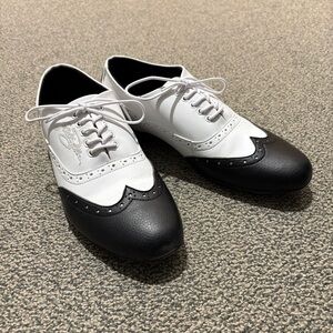 Elegant Black and White Women's Dance Shoes